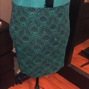 Teal sequin skirt perfect for the holidays